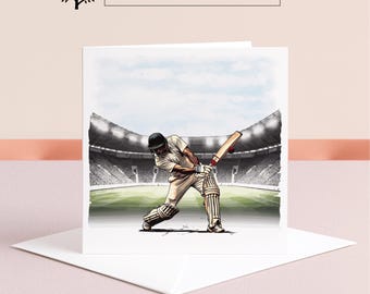 Carte d'anniversaire cricket personnalisée : carte de voeux sport