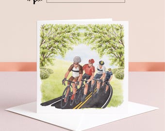 Carte d'anniversaire cycliste : carte de voeux cycliste personnalisée