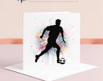 Carte d'anniversaire de football personnalisée : carte de voeux de sport