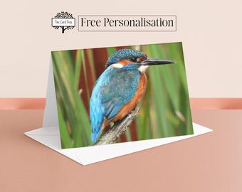 Carte de voeux photo Martin-pêcheur : personnalisée