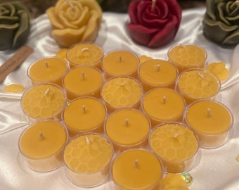 Ontario Beeswax Tealights: Honey Scent, 4-5 Hour Burn