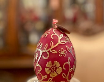 Pure Beeswax Easter Egg ; Orthodox Easter; Catholic Easter; Handmade; Handpainted; Gift; Pascha; Greek Pascha Candles;