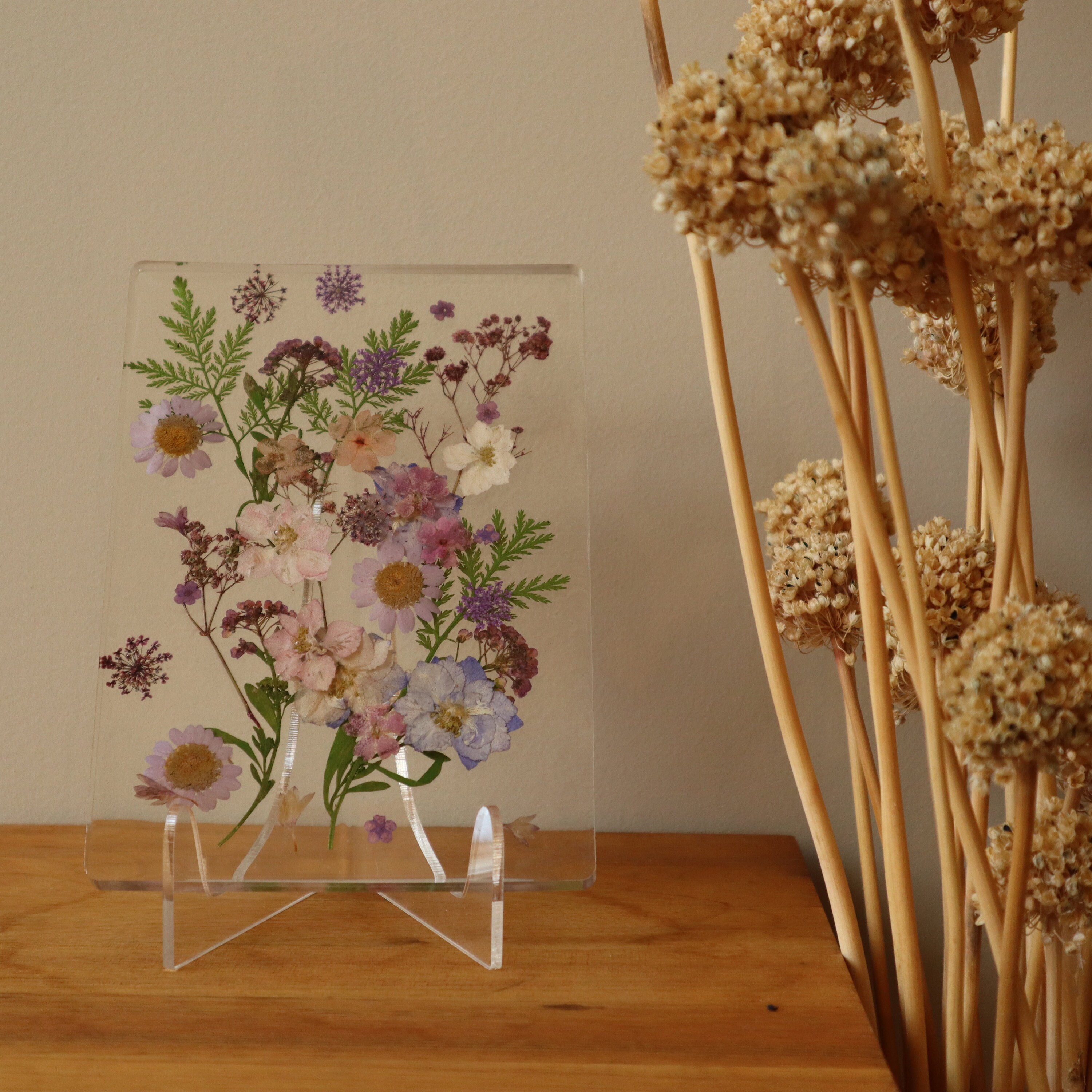 Pressed Purple Flowers in Resin Flowers in Resin Resin Art Etsy UK