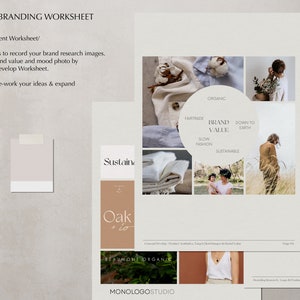 Branding Questionnaire | Brand Clarity | Neutral Branding Kit | Branding Style Guide | Moodboard Template | Canva Brand Board Template image 5