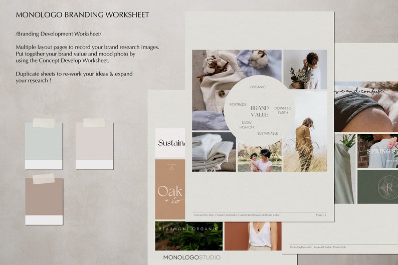 Branding Questionnaire | Brand Clarity | Neutral Branding Kit | Branding Style Guide | Moodboard Template | Canva Brand Board Template image 5