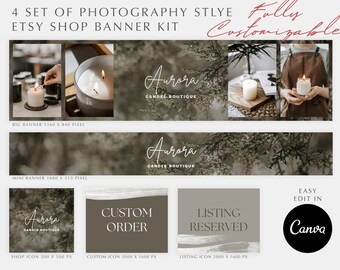 Etsy Branding Kit |  Etsy Shop Banner Set | Canva Banner Template | Etsy Shop Kit | Etsy Shop Template