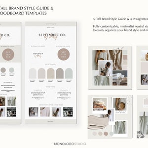 Branding Questionnaire | Brand Clarity | Neutral Branding Kit | Branding Style Guide | Moodboard Template | Canva Brand Board Template image 2