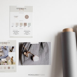 Branding Questionnaire | Brand Clarity | Neutral Branding Kit | Branding Style Guide | Moodboard Template | Canva Brand Board Template image 4
