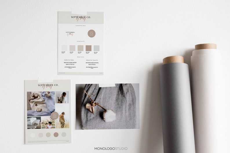 Branding Questionnaire | Brand Clarity | Neutral Branding Kit | Branding Style Guide | Moodboard Template | Canva Brand Board Template image 4