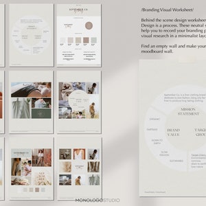 Branding Questionnaire | Brand Clarity | Neutral Branding Kit | Branding Style Guide | Moodboard Template | Canva Brand Board Template image 3