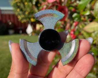 Holographic Tri Star Resin Fidget Spinner