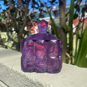 Purple Holographic Resin Jar