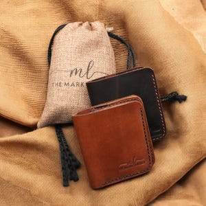 Portefeuille à deux volets en cuir de vachette fait main Crazy Horse - porte-cartes vintage pour minimaliste, cadeau d'anniversaire, cadeau d'anniversaire, porte-carte unisexe