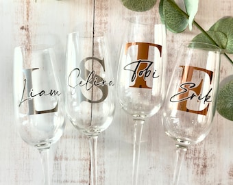 Sektgläser | Sektglas personalisiert | Sektglas Braut | Personalisiertes Sektglas | Sektgläser Hochzeit | Brautpaar | Champagner | Monogramm