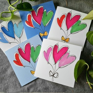 HEARTS / Hearts card, varie scelte di colore / Luxury 324gsm card / Baby, San Valentino, anniversario, compleanno / multicolore, rosa, blu
