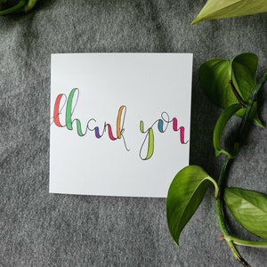 BEDANKT | Bedankkaartje | Luxe 324gsm kaart | Groetjes, dank u wel, notakaart