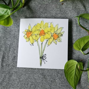 DAFFODILS / Carta narcisi / Carta di lusso 324gsm / Festa della mamma, auguri, fiori, pasqua, primavera