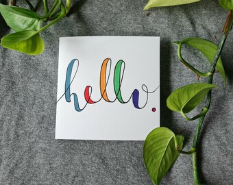 HELLO | Hello card | Luxury 324gsm card | Greetings, thank you, note card