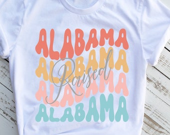 Alabama raised shirt for women, Alabama state t shirt, Alabama gifts, homestate shirt, Alabama fan apparel, southern shirt