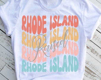 Camisa levantada de Rhode Island para mujeres, regalos de Rhode Island, camiseta del estado natal de Rhode Island, ropa de RI, camisa de la costa este, camiseta del estado de RI,