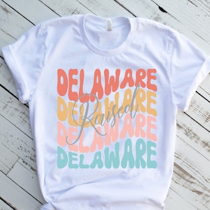 Delaware raised shirt for women, Delaware home state tee, Delaware apparel, Delaware t shirt, DE tshirt, state of Delaware,