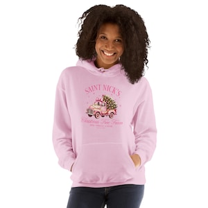 St Nick&#39;s Christmas tree farm hoodie, Christmas sweatshirt, tree farm, fresh cut trees, Christmas truck,
