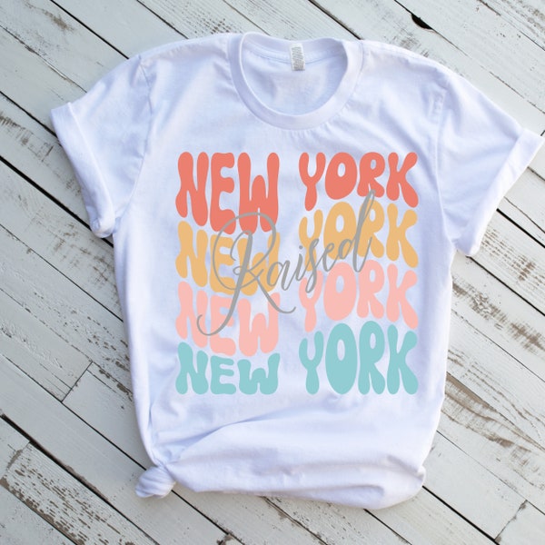 New York raised shirt for women, New York native t shirt, New York City tee, New York gifts,