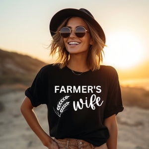 Farmers wife shirt, wheat farmer&#39;s shirt, farm tee, gift for wife, farming t shirt, wheat farming, support farmers