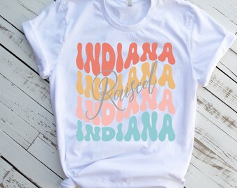 Indiana raised shirt for women, home state t shirt, Indiana gifts, Indiana lover tee, Hoosier state tshirt, Indiana apparel
