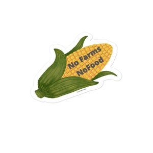 Pas de fermes pas d’autocollant alimentaire, autocollant de ferme, soutenir l’agriculture, soutenir les agriculteurs, autocollant d’ordinateur portable, autocollant de voiture, autocollants d’agriculteur, autocollant de bouteille d’eau