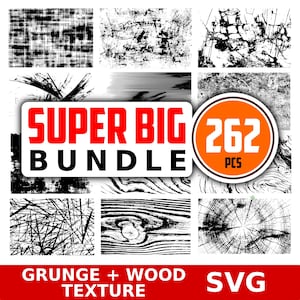 262 Grunge Texture SVG Big Bundle, Vintage Grunge Textures, Distressed Texture Overlays, wood texture, Grunge Clip Art
