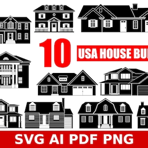 USA house svg, house clipart png, house laser cut, house silhouette, home svg, house cut, house cricut, house bundle, home art, house pdf