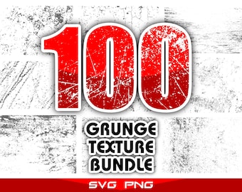 100 Grunge Texture SVG Bundle: Distressed Overlays PNG Texture