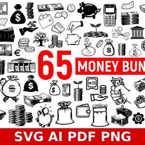 money svg, money bundle, money clipart, money cricut, Dollar SVG, Money Bag svg, Money digital, Wallet Svg, bank svg, money png, money icon