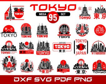 Tokyo Mega Pack SVG PNG PDF Vector Bundle for T-Shirts Prints Logos