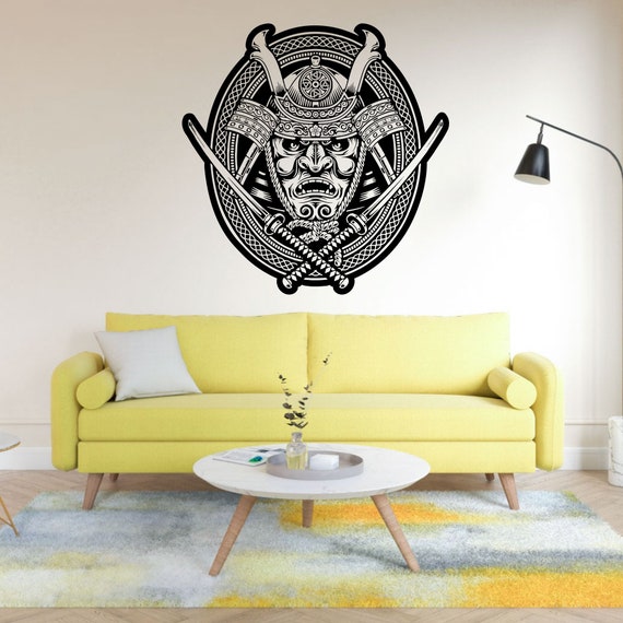 Samurai Wall Art Dxf, Samurai T-shirt Design Svg, Samurai