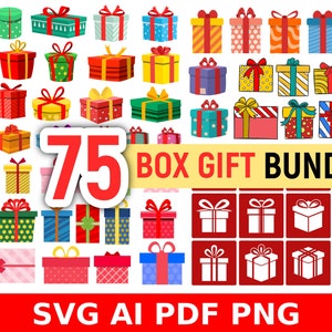 Geburtstag Geschenkbox, Geschenke SVG, Geschenk Box Clipart, Geschenkverpackung, Weihnachtsgeschenk, Geschenk Bundle, Geschenk Clip Art, Geschenk Designs