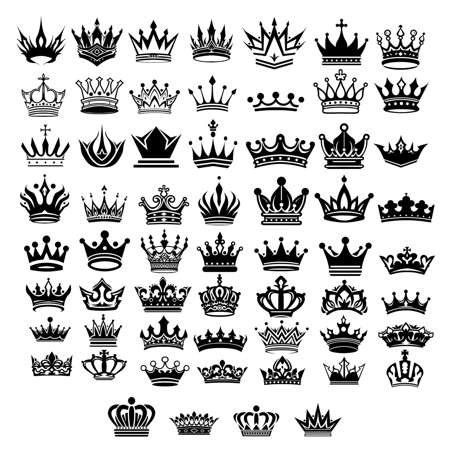 Crown SVG Logo Clipart, Crown PNG Clipart, Crown Bundle, Crown