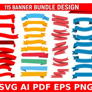 Banner Clipart, Ribbon clipart, banner svg, banner bundle, ribbon pack svg, banner vector, ribbon design