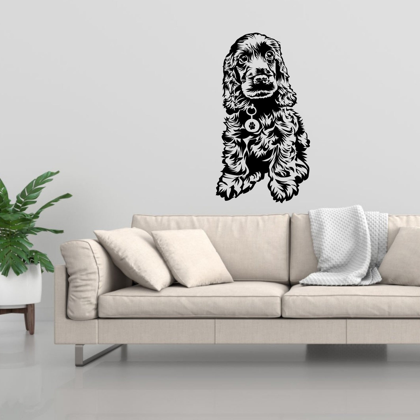 Cocker Vector Art, Spaniel Clipart Png, Cocker Svg, Cocker Spaniel Line ...