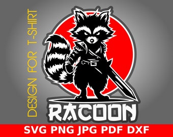 Raccoon Cut Files SVG Bundle for Logos Shirts Cricut Laser