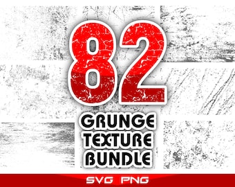 82 Grunge Texture SVG Bundle: Vintage Distressed Overlays Clipart