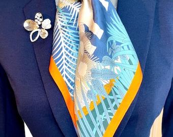 Kwadratowy szal z naturalnego jedwabiu, 100% prawdziwy jedwab morwowy, szal jedwabny najwyższej jakości, prezent świąteczny