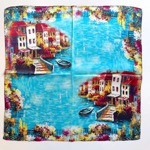 Natural silk square scarf, 100% genuine Mulberry silk, square scarf in natural silk, premium quality silk scarf, Valentine&#39;s Day
