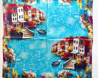 Kwadratowy szal z naturalnego jedwabiu, 100% prawdziwy jedwab morwowy, szal jedwabny najwyższej jakości, na Walentynki