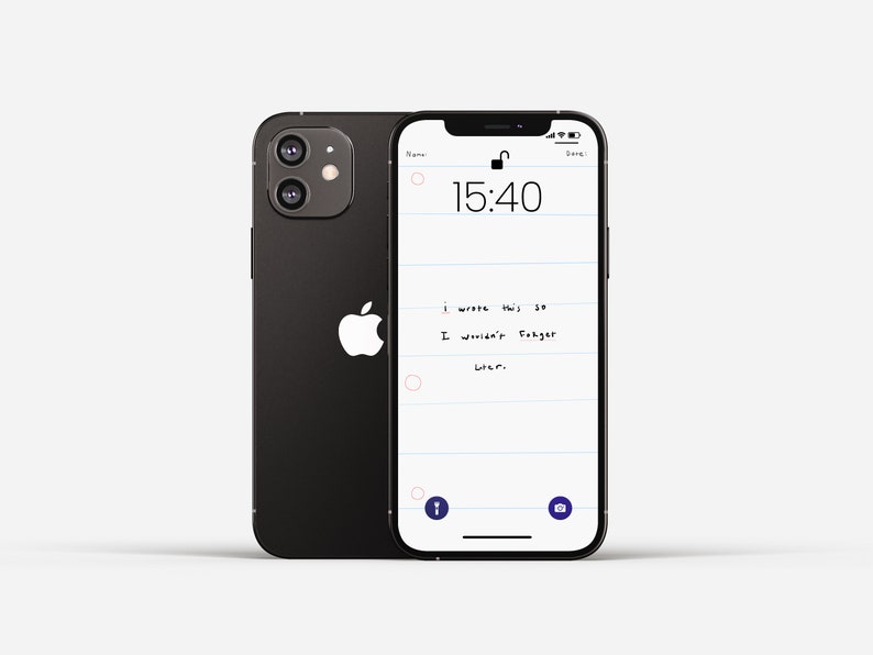 Funny Phone Wallpaper, iPhone 12 Lock Screen, Handwritten Art