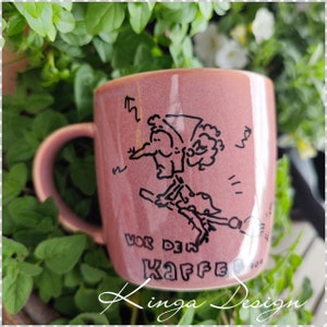 Hand painted cup, mug, witch, princess, after coffee, before coffee, before coffee, after coffee