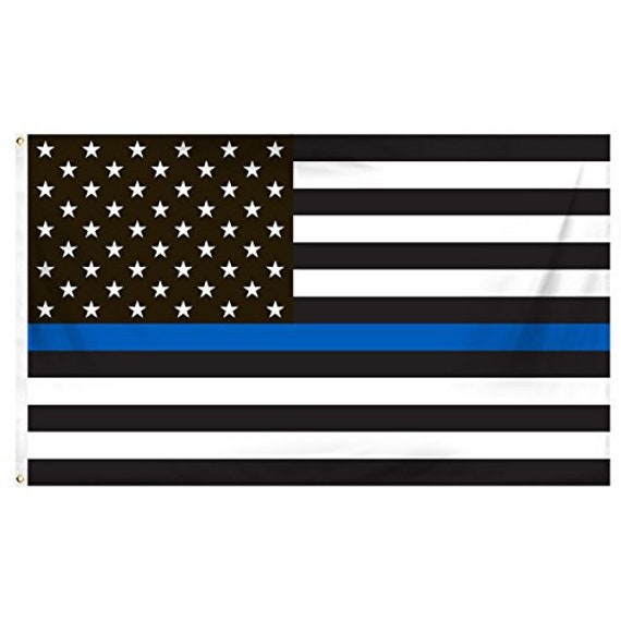 Thin Blue Line American Flag 3ft X 5ft Support Police -  Australia