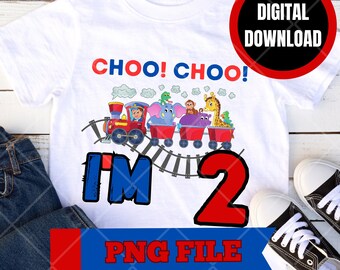 Choo Choo Soy Dos Png, Diseños de Sublimación de 2º Cumpleaños de Niño, Tren 2º Cumpleaños Png, 2º Cumpleaños Png, Dos Cumpleaños Png, Cumpleaños 2 Png