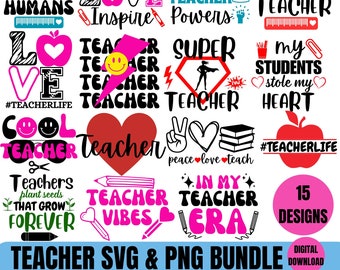 Paquete de svg de maestro, paquete de camisa de maestro svg, diseños de camisas para maestros, paquete de png de maestro, png de maestro de escuela, paquete de diseño de maestro